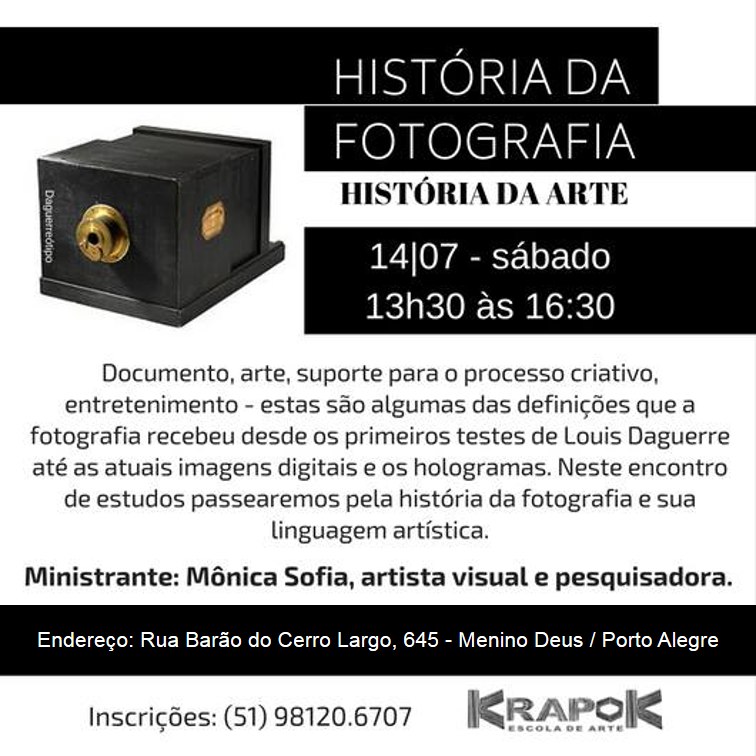 História da Fotografia KRAPOK Escola de Arte POA